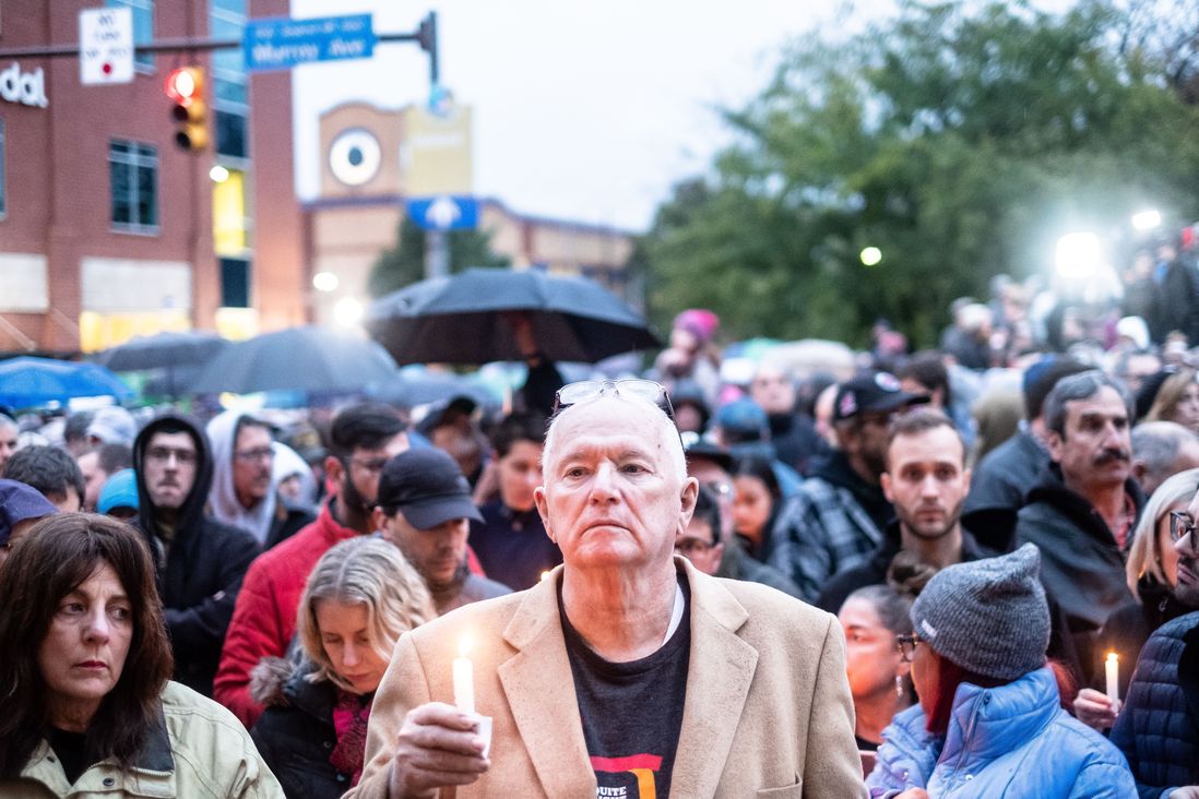 A vigil in Pittsburgh (Aaron Jackendoff/SOPA Images/Shutterstock)